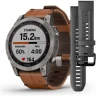 Часы GARMIN FENIX 7 – SAPPHIRE SOLAR EDITION TITANIUM WITH CHESTNUT LEATHER BAND 11342