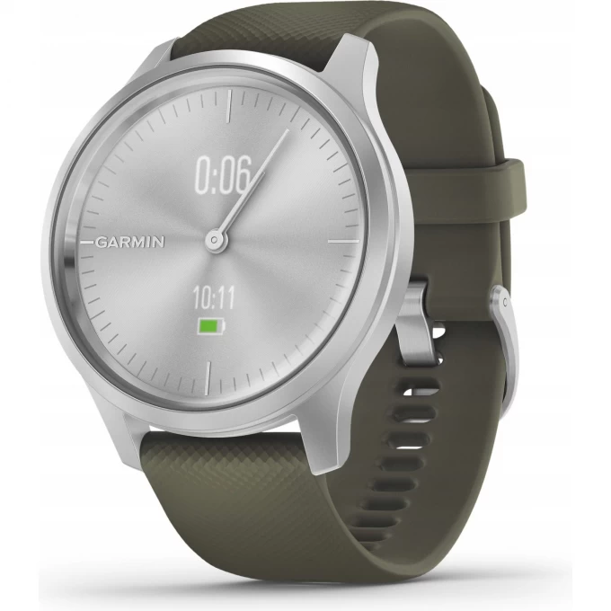 Часы GARMIN VIVOMOVE STYLE серебристый с травяным силиконовым ремешком 010-02240-21 Часы GARMIN VIVOMOVE STYLE серебристый с травяным силиконовым ремешком 010-02240-21