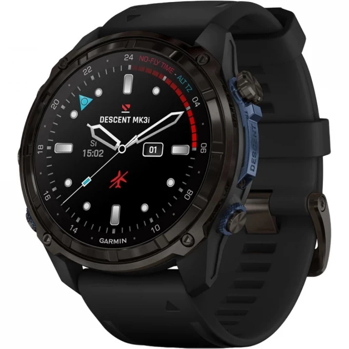 Часы-навигатор GARMIN DESCENT MK3I 43 мм CARBON GREY DLC TITANIUM WITH BLACK SILICONE BAND 010-02753-11 Часы-навигатор GARMIN DESCENT MK3I 43 мм CARBON GREY DLC TITANIUM WITH BLACK SILICONE BAND 010-02753-11