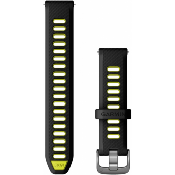 Ремешок GARMIN QUICK RELEASE BANDS (18 MM) BLACK/AMP YELLOW WITH SLATE HARDWARE