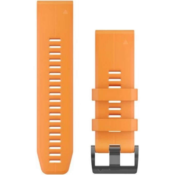 Ремешок сменный для GARMIN FENIX 5X PLUS 26MM QUICKFIT SPARKORANGE SILICONE 010-12741-03